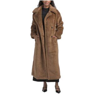 AVEC LES FILLES Double Breasted Teddy Coat